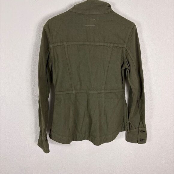 Rag & Bone Green Military Utility Style Button Front Denim Cotton Jacket Size Sm - Picture 8 of 10